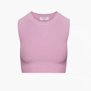 BABATON ARITZIA SCULPT KNIT MUSCLE TANK LILAC